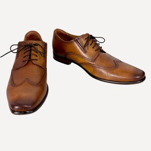 Florsheim Mens Brown Leather Oxford Shoes Size 13D Lace-Up Classic Wingtip EUC